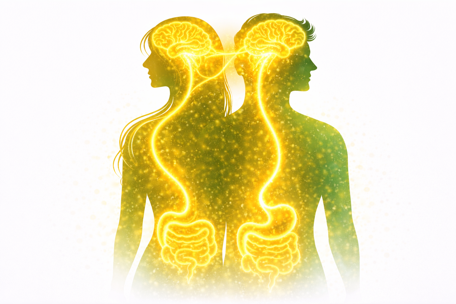 The food system inside your mind — gut-brain connection illustration